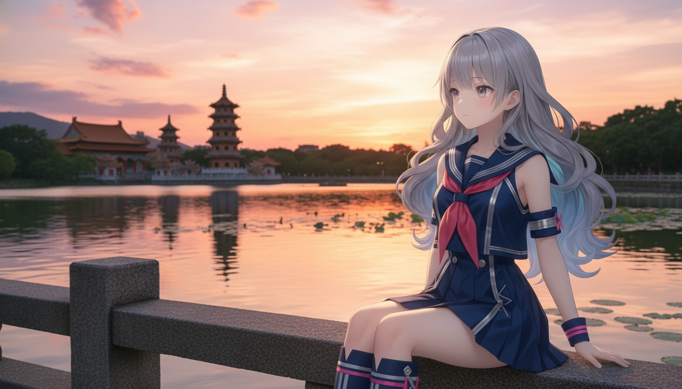 光瀨 詩帆夕照港灣寫真